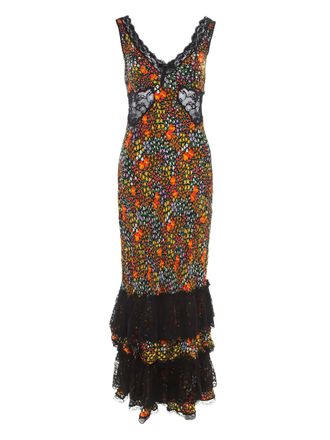 Dolce & Gabbana 1973 floral-lace midi dress - Black