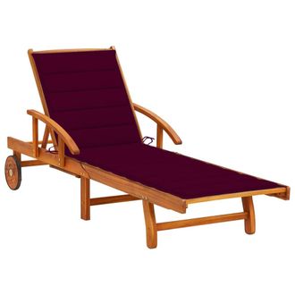 vidaXL Tumbona De Jard&iacute;n Con Coj&iacute;n Madera Maciza De Acacia Vidaxl