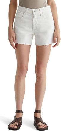 AG - Adriano Goldschmied Halle High Rise Relaxed Shorts Womens Shorts Powder Destructed : 29 4, Cotton