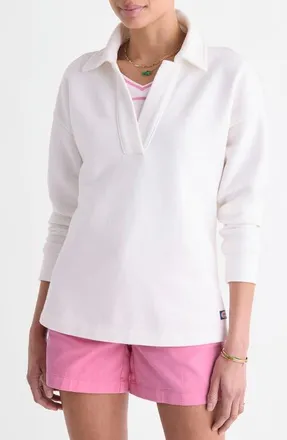 Vineyard Vines Cam Polo Sweatshirt in White Cap at Nordstrom, Size Medium