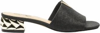 Ex&eacute; Womens Katy Open Toe Low Heeled Sandal In Black