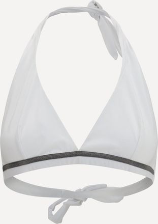 Brunello Cucinelli Top bikini in jersey techno con monile Woman 42