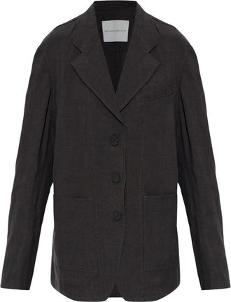 STUDIO NICHOLSON Elkin Blazer - Dames - Blazers - Bruin - 2XL - Linnen - Jassen