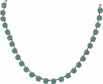 Mariana Womens Tennis Style Crystal Necklace In Pacific Opal