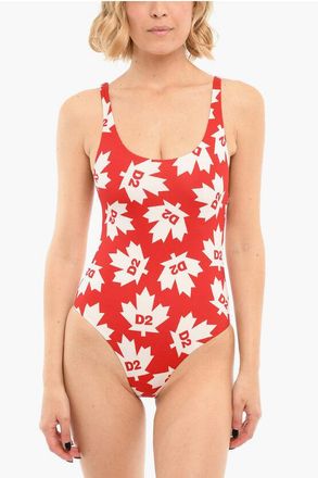 Dsquared2 One-Piece Swimsuit with Logo Print size 40