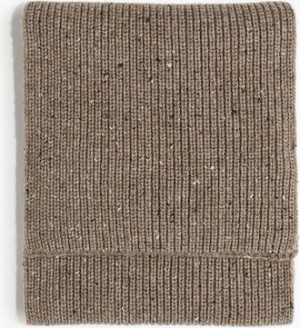 H&M Schal in Rippstrick - Beige