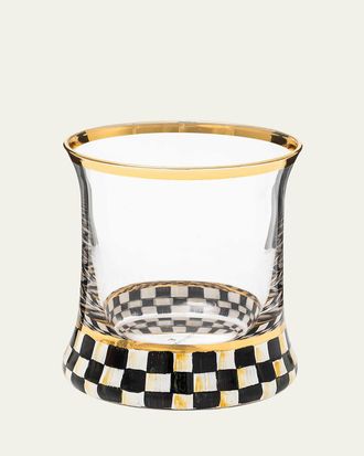MacKenzie-Childs 8 oz. Courtly Check Glass Tumbler, Set of 2