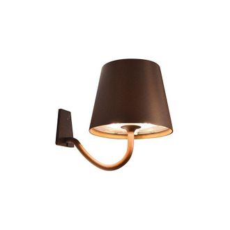 Zafferano Lampada a led da Parete Poldina Corten ricaricabile e dimmerabile