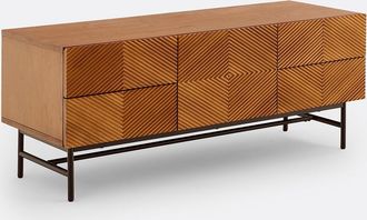 La Redoute Interieurs TV-meubel met fineer, met reli&euml;ffront, 120 cm breed, JEREM