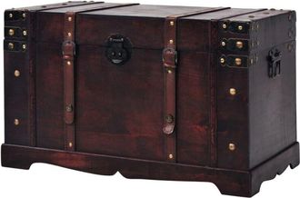 vidaXL Ba&uacute;l Vintage De Madera 66x38x40 Cm Vidaxl