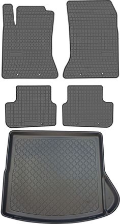 OEM Juego De Alfombrillas De Goma Para Coche Y Maletero Para Mercedes Cla I X117 Kombi (de Enero De 2015 A Agosto De 2019)
