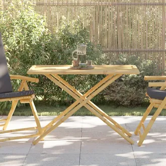 vidaXL Mesa De Jard&iacute;n Plegable De Bamb&uacute; 110x55x75 Cm Vidaxl