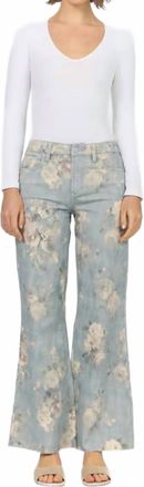 Dear John Denim Micah Wide Leg Jeans In Sea Glass Garden