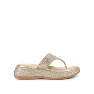 Carvela Womens Dorata Sandal Sandals - Gold Fabric - Size UK 8