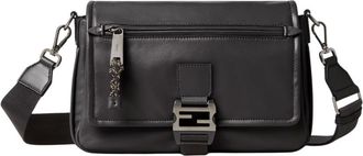Fendi Black Flux Medium Messenger Bag