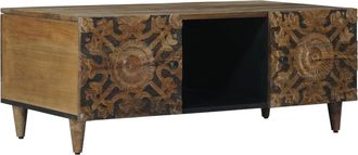 vidaXL Mesa De Caf&eacute; Marr&oacute;n 100 X 54 X 40 Cm Madera De Mango Maciza Vidaxl