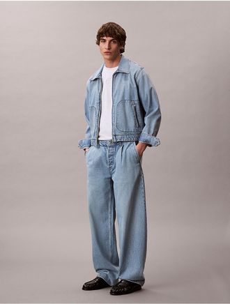 Calvin Klein Jeans Calvin Klein Mens Trouser Barrel Jeans - Light/Pastel Blue - 29W x 30L