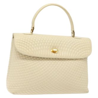 Bally Vintage Flap Handbag Quilted Leather Leather Handbag (Pre-Owned)