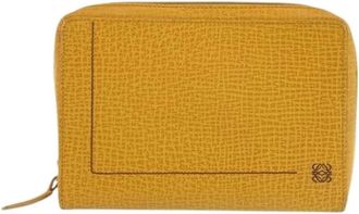 Loewe Pre-owned Clutches, female, Yellow, Size: ONE SIZE Pre-owned Leather Pouch