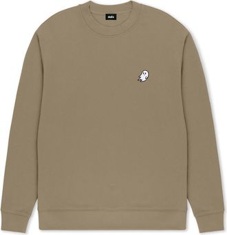 Dalix Ghost Relaxed Midweight Fleece Crewneck Sweatshirt in Sand at Nordstrom, Size Xx-Large