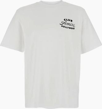 Amiri Mens Amiri Club Logo T-Shirt in White - Size: 40