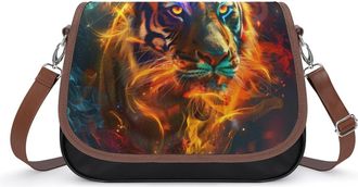 Generic Fire Tiger Crossbody Bags for Women Shoulder Messenger Bag Purse Handbags