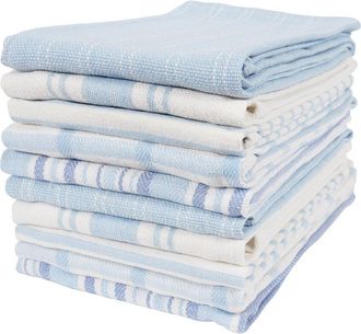 KAF Home Kaf Home Assorted Flat Kitchen Towels Set Of 10