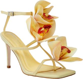 Azalea Wang Azalea Wang Credenza Strappy Sandal Yellow CREDENZA-YELLOW Womens