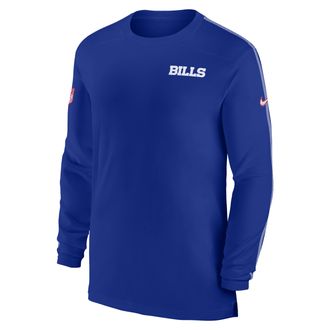 Nike Buffalo Bills Sideline Coach Nike Mens Dri-FIT NFL Long-Sleeve Top in Blue | 02EV936Z81-M60