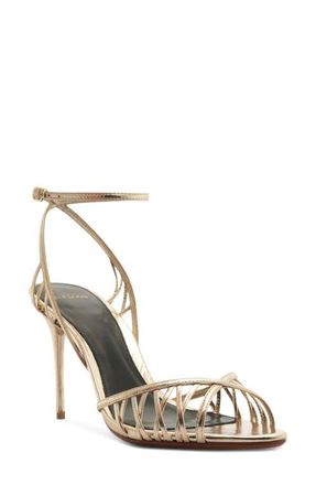 Alexandre Birman Solene Cage Sandal in Golden at Nordstrom, Size 11.5