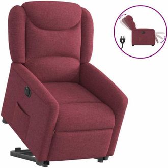 vidaXL Vidaxl - Poltrona Alzapersona Reclinabile Elettrica Rosso Vino Tessuto
