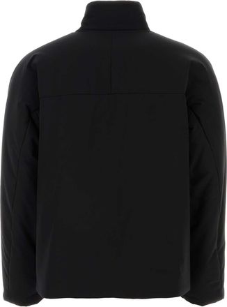 Ferragamo Mens Black Polyester Padded Jacket Nero Giubbini