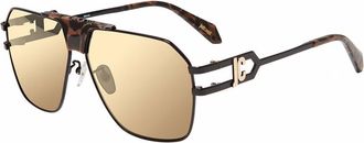 Just Cavalli Gold Mirror Navigator Unisex Sunglasses SJC094 530G 61