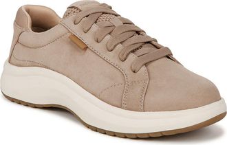 Dr. Scholls Feel Good Plantar Fasciitis Leather Sneaker (Women) - Wide Width Available in Taupe at Nordstrom, Size 9.5