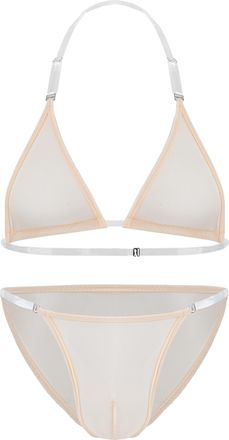 Feoya Men Underwear Set Glossy Bikini Lingerie Oil Shiny Briefs Sissy Thong Nued