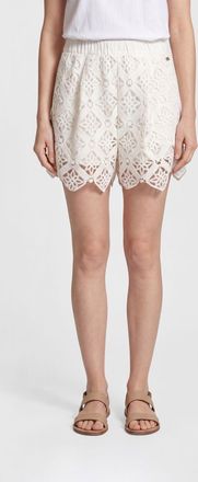Herno Shorts crochet in misto cotone con vita elasticizzata