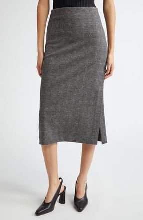 Vince Glen Plaid Side Slit Midi Skirt in Black Multi at Nordstrom Rack, Size 0