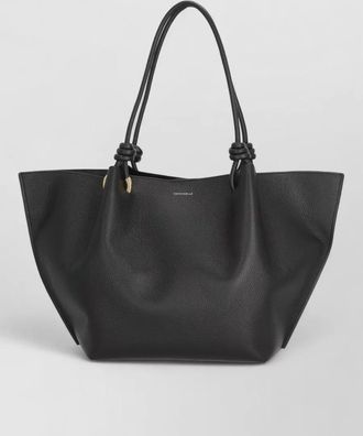 Coccinelle pebbled leather shoulder shopping bag pochette