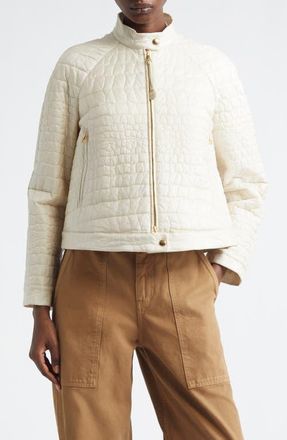 Moncler Aubrieta Quilted Down Jacket in Neutral at Nordstrom, Size 3