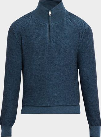 Brioni Men & apos;s Cashmere Quarter-Zip Sweater