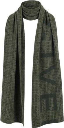 Givenchy Bufanda de Lana con Logo - Accessories - unisex - Verde - ONE SIZE