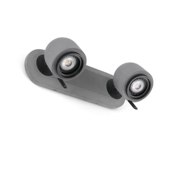 Netlighting Stone 2 Light Indoor Adjustable Wall Spotlight Grey GU10