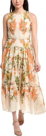 Marchesa Ramie Sleeveless Maxi Dress