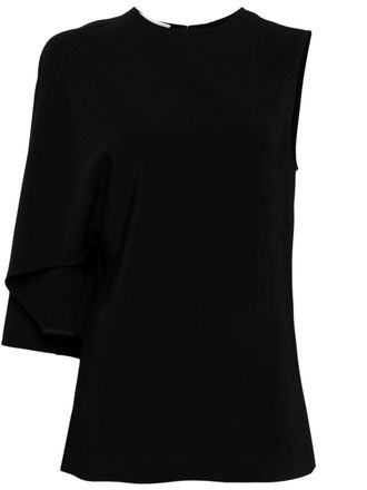 Stella McCartney asymmetric one-sleeve top - Black