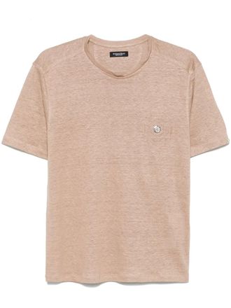 Stefano Ricci linen T-shirt - Neutrals