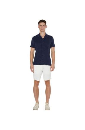 Onia Towel Terry Camp Shirt in Deep Navy at Nordstrom, Size X-Large