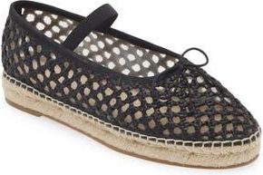 Loeffler Randall Kayla Soft Mary Jane Espadrille Ballet Flat in Black at Nordstrom Rack, Size 7.5