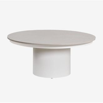 Sklum Sklum - Tavolino da giardino rotondo &Oslash;90 cm in pietra sinterizzata e alluminio Anturio