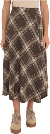 Max Mara Falda Lanoso - Skirts - Mujer - Marr&oacute;n - XS