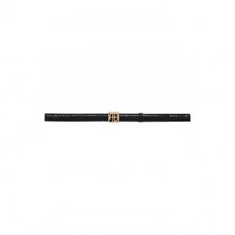 Anine Bing Womens Monogram Belt In Black Embossed